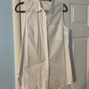 Athleta sleeveless button down with side zip